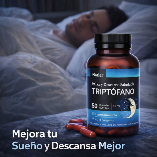 Triptófano Serotonina x50 Cápsulas - Relax y Descanso Saludable