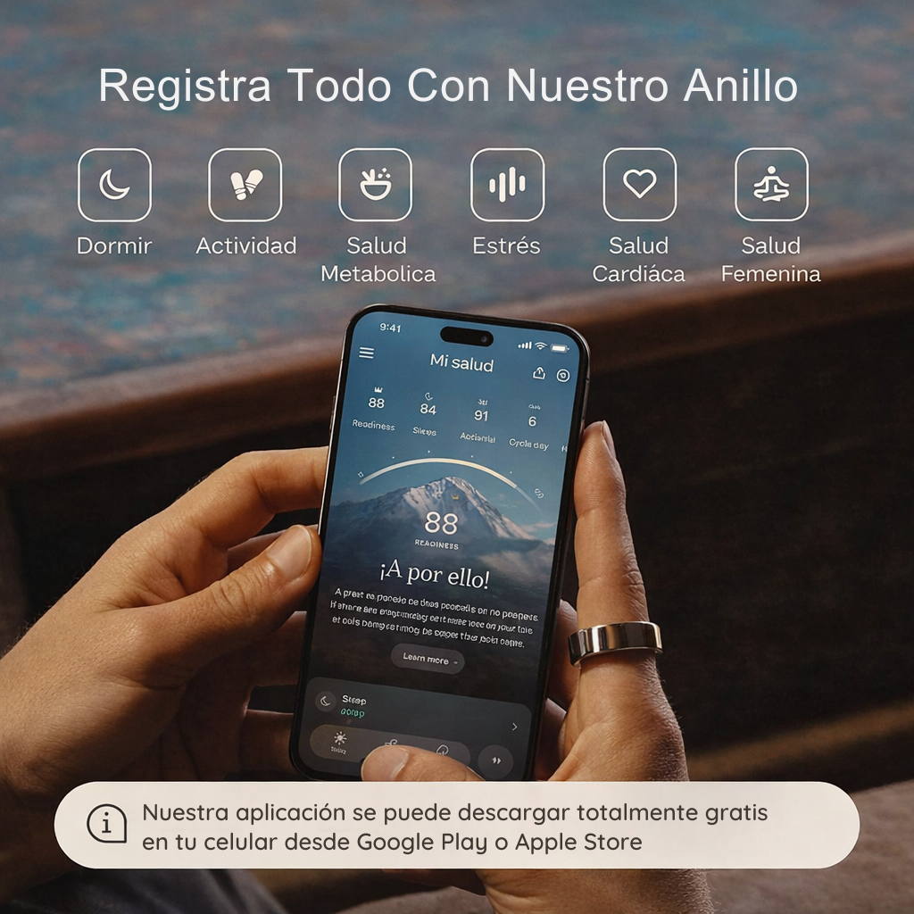 Anillo Inteligente | Mide tu sueño, ejercicio y calorías